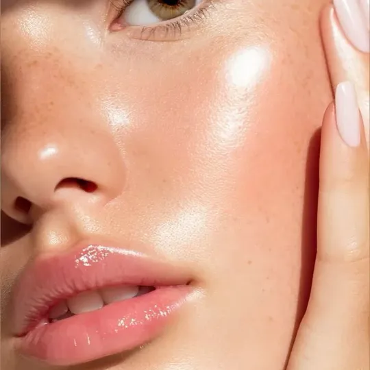 Hydrated skin beauty portrait